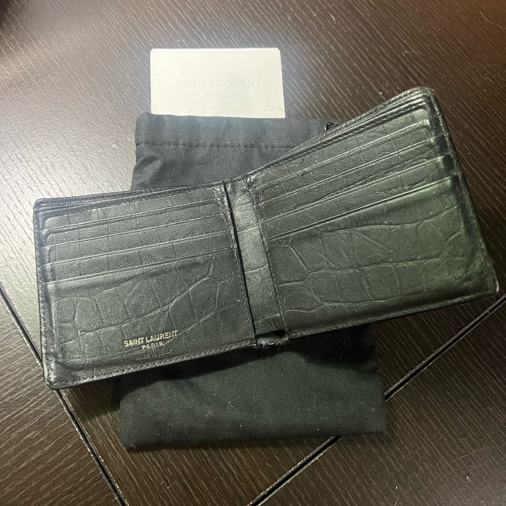 YSL WALLET BLACK
